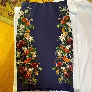Zara Floral Pencil Skirt